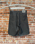 KRAFTWORK MAINLINE ASYMMETRICAL BUTTON SHORTS ‘RAW BLACK’