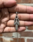 CHROME HEARTS DOUBLE DAGGER NECKLACE ‘SILVER’