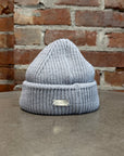HELIOT EMIL METAL PLATE LOGO BEANIE ‘GRAY’
