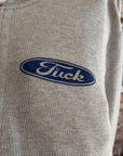 HYSTERIC GLAMOUR F*CK FORD THERMAL ZIP HOODIE ‘GRAY’