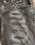 HYSTERIC GLAMOR 1990s SNAKE PRINT DENIM ‘GREY’