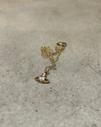 VIVIENNE WESTWOOD MINI PINK GEM 2D ORB NECKLACE ‘GOLD’