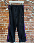 NEEDLES STRAIGHT LEG TRACK PANTS ‘BLACK/PURPLE’