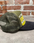 KAPITAL DIRTY SHRINK TRUCKER HAT 'OLIVE'
