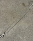 CHROME HEARTS SMOKED DOUBLE CH CROSS NECKLACE ‘SILVER’