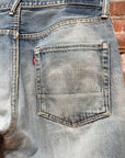 EVISU VINTAGE BIG E THRASHED DENIM ‘LIGHT BLUE’