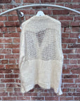 ACNE STUDIO HYBRID MOHAIR CARDIGAN ‘WHITE’