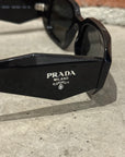 PRADA SHIELD RECTANGLE SUNGLASSES ‘BLACK’