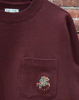 AIMÉ LEON DORE x DRAKE’S FW20 POCKET CREWNECK ‘BURGUNDY’