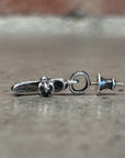 CHROME HEARTS PAVE DIAMOND BABY FAT EARRING ‘SILVER’