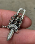 CHROME HEARTS ZIPPER DAGGER NECKLACE
