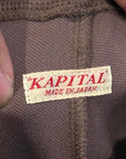 KAPITAL STUNTMAN FLARED TRACK PANTS ‘BROWN’