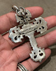 CHROME HEARTS LARGE FILIGREE CROSS NECKLACE ‘SILVER’