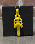 CHROME HEARTS SILICHROME DAGGER NECKLACE ‘YELLOW’