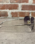 CHROME HEARTS “STAIN” VINTAGE AVIATOR SUNGLASSES ‘SILVER’