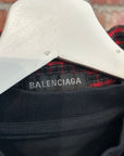 BALENCIAGA SS25 CHECK FRAYED CAMPAIGN SHIRT ‘RED/BLACK’