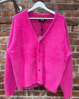 STUSSY OVERSIZED MOHAIR CARDIGAN ‘PINK’