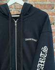 CHROME HEARTS SCROLL BANNER THERMAL ZIP HOODIE ‘BLACK’