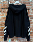 OFF-WHITE DIAGONAL HELVETICA LAYER HOODIE ‘BLACK’