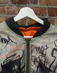 MOWALOLA HYBRID GRAFFITI HOODED BOMBER ‘SAGE’