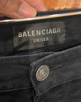 BALENCIAGA SS23 BAGGY SIZE STICKER DENIM ‘BLACK’