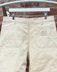 ACNE STUDIOS FACE LOGO CARPENTER PANTS ‘CREAM’