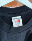 SUPREME SS22 BURBERRY BOX LOGO TEE ‘BLACK/BROWN’