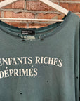 ENFANTS RICHES DEPRIMES FW24 DISTRESSED LOGO TEE ‘GREEN’