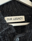 OUR LEGACY BIG PIQUET OVERSIZED SWEATER ‘CHARCOAL’