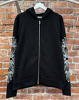 CHROME HEARTS CASHMERE FLORAL ZIP HOODIE ‘BLACK’