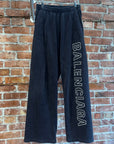 BALENCIAGA FW22 OUTLINE LOGO SWEATPANTS ‘VINTAGE BLACK’