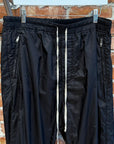 RICK OWENS FW19 LARRY NYLON TRACK PANTS ‘BLACK’