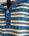 CHROME HEARTS TEENS FROM MARS STRIPED POLO SHIRT ‘BLUE’
