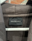 BALENCIAGA SS22 MINI LOGO HOODIE ‘ASH’