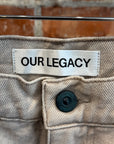 OUR LEGACY PAINTER JOINER CAPRI CUT SHORTS ‘SAND’