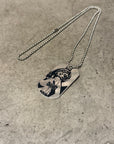 HYSTERIC GLAMOUR PIN UP GIRL DOGTAG NECKLACE ‘SILVER’