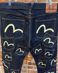 EVISU LOT 2008 MULTIPOCKET DENIM 'INIDGO/IVORY'