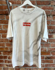SUPREME X MARGIELA MM6 SS24 BOX LOGO TEE ‘WHITE/RED’