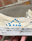 PALY HOLLYWOOD 1 OF 1 HAND PAINTED VANS SLIP ONS ‘WHITE’