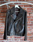 MAISON MARGIELA 2010 MAINLINE GOATSKIN BIKER JACKET ‘BROWN’
