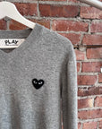 CDG PLAY MINI HEART SWEATER ‘GREY’