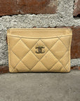 CHANEL QUILTED CARDHOLDER ‘BEIGE’