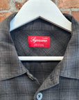 SUPREME FW22 SHADOW PLAID FLANNEL ‘BLACK’