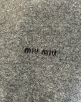MIU MIU FW25 CASHMERE KNIT CARDIGAN ‘GREY’