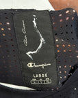 RICK OWENS DRKSHDW x CHAMPION MESH JERSEY TEE ‘BLACK’