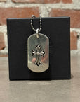 CHROME HEARTS CROSS DOG TAG NECKLACE ‘SILVER’