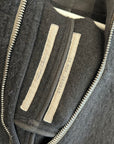 RICK OWENS FW22 STROBE WOOL SEALED TRENCH COAT ‘BLACK’
