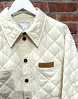 BOTTEGA VENETA QUILTED OVERSHIRT JACKET 'SEA SALT'