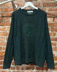 BURBERRY CABLE KNIT SWEATER ‘FOREST’