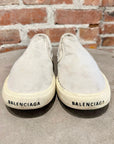 BALENCIAGA PARIS GRAFFITI SLIP ON SNEAKERS ‘WHITE’